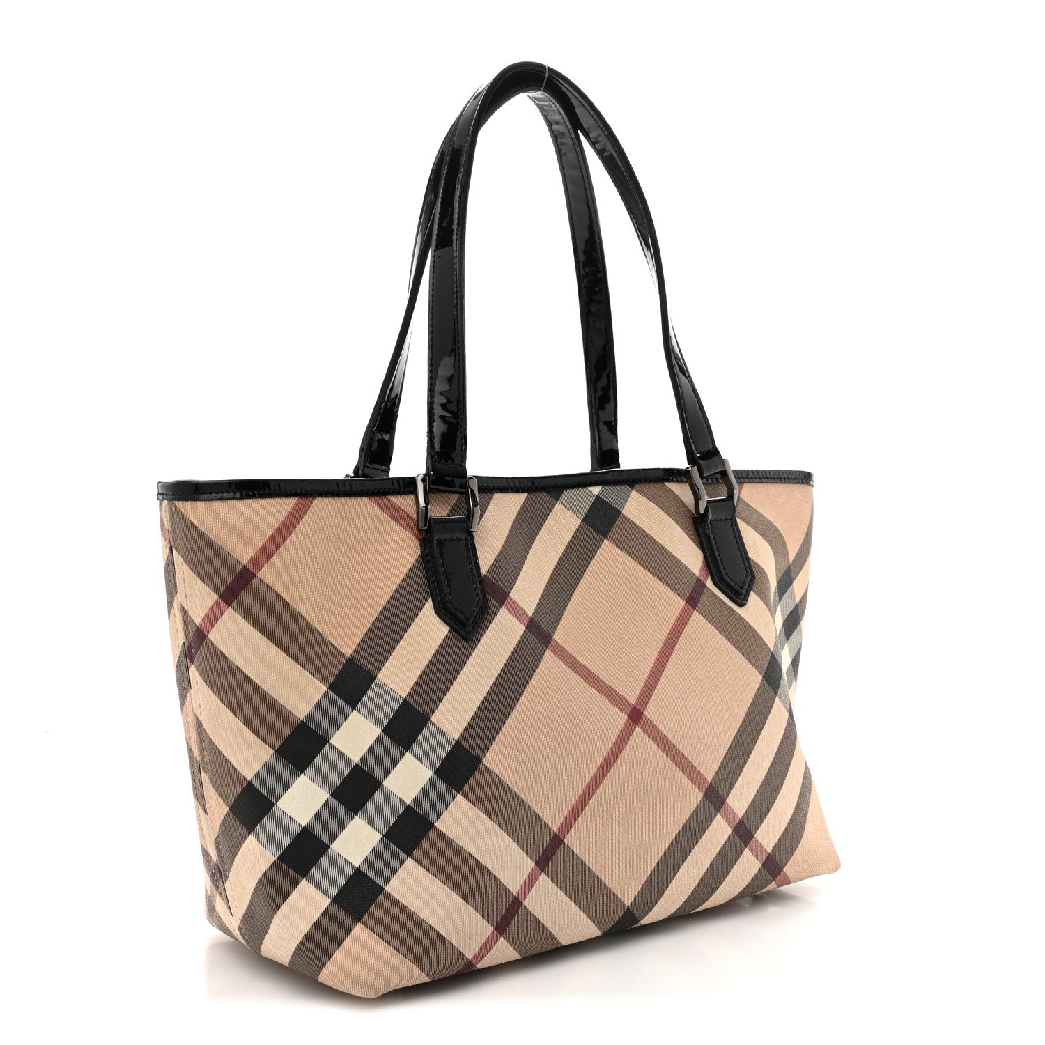 Burberry Supernova Check Small Nickie Tote Black 3 of 12