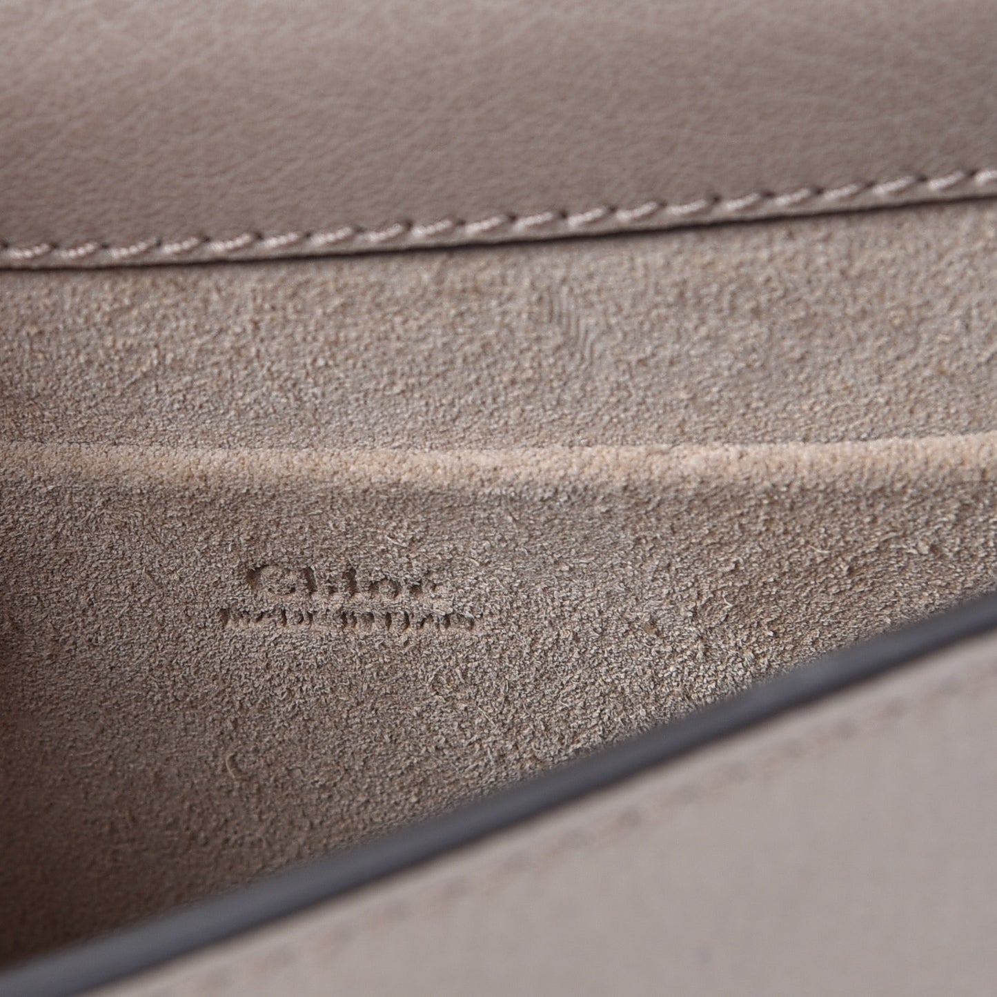 Calfskin Suede Small Nile Bracelet Bag Motty Grey