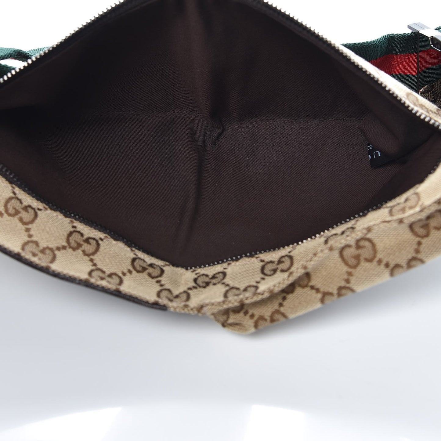 Monogram Web Belt Bag Dark Brown