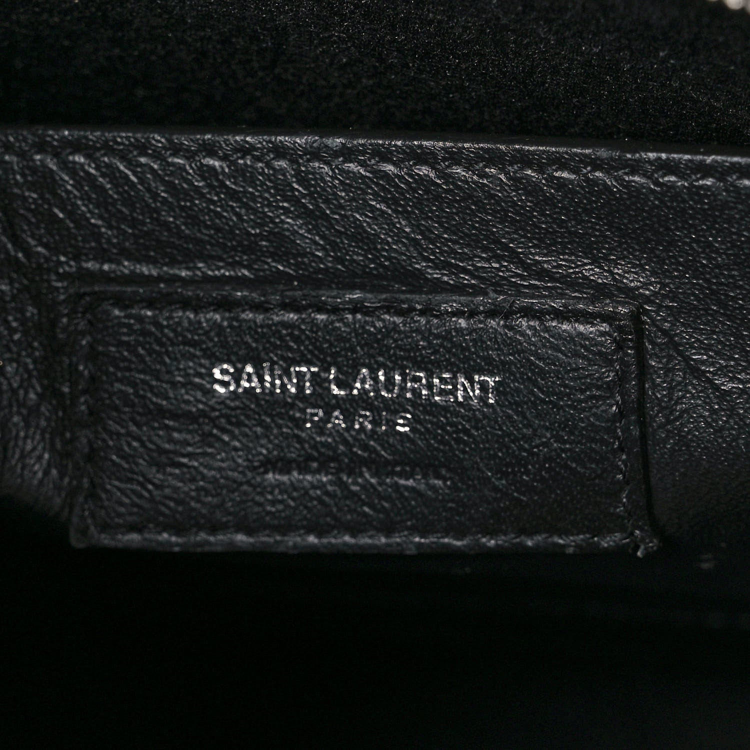 Saint Laurent Raffia Shiny Calfskin Medium Uptown Tote Black 6 of 13