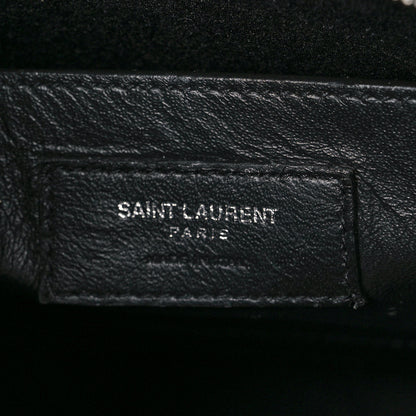 Saint Laurent Raffia Shiny Calfskin Medium Uptown Tote Black 6 of 13