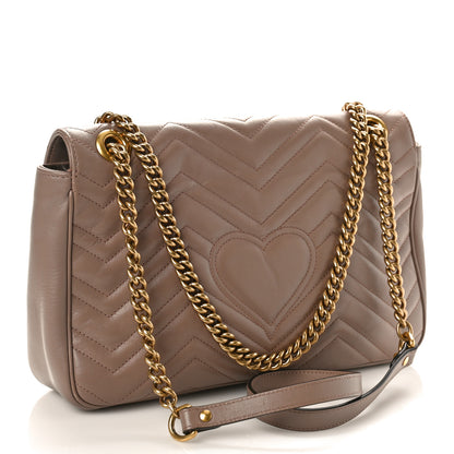 Gucci Calfskin Matelasse Medium GG Marmont Shoulder Bag Porcelain Rose 3 of 11