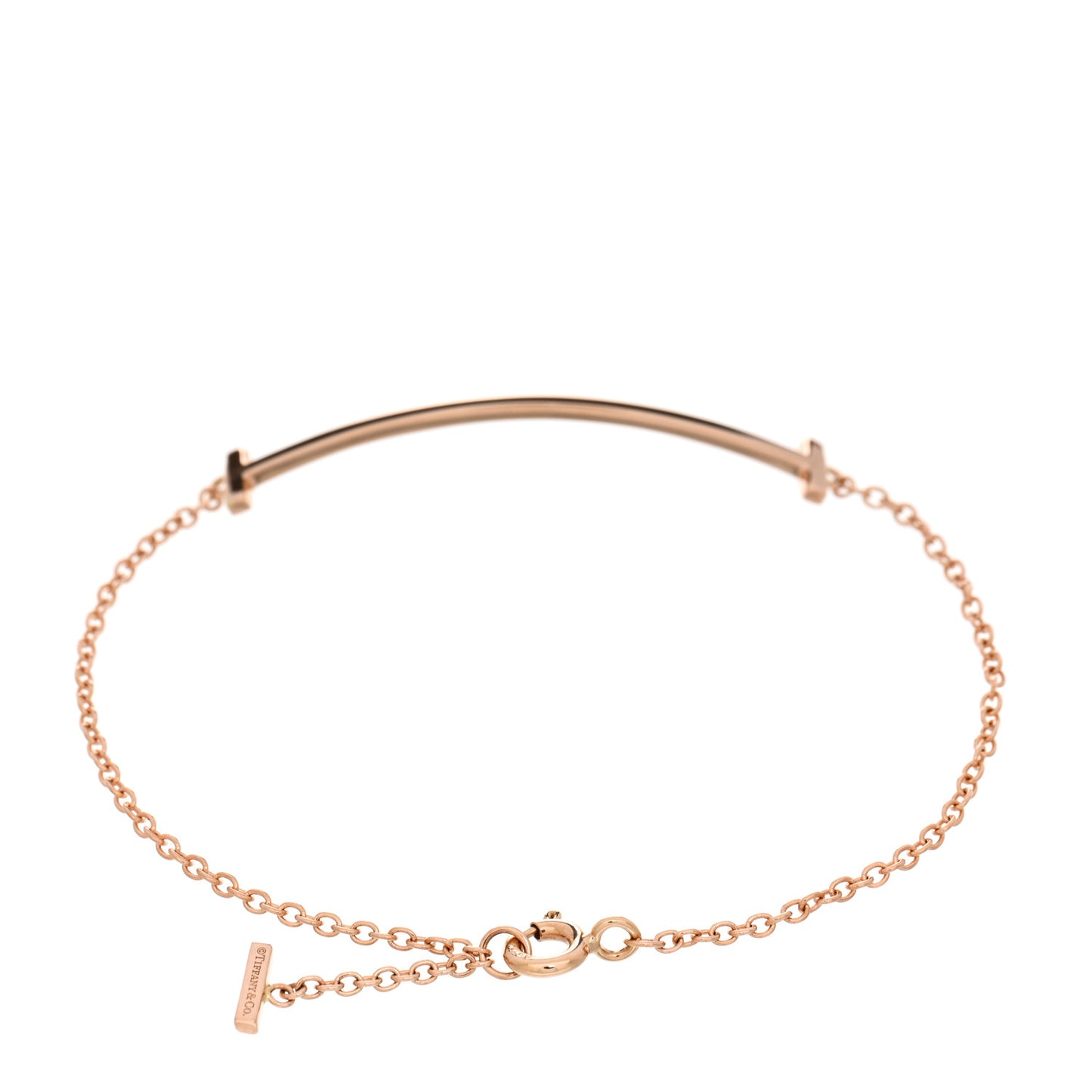 18K Rose Gold T Smile Bracelet