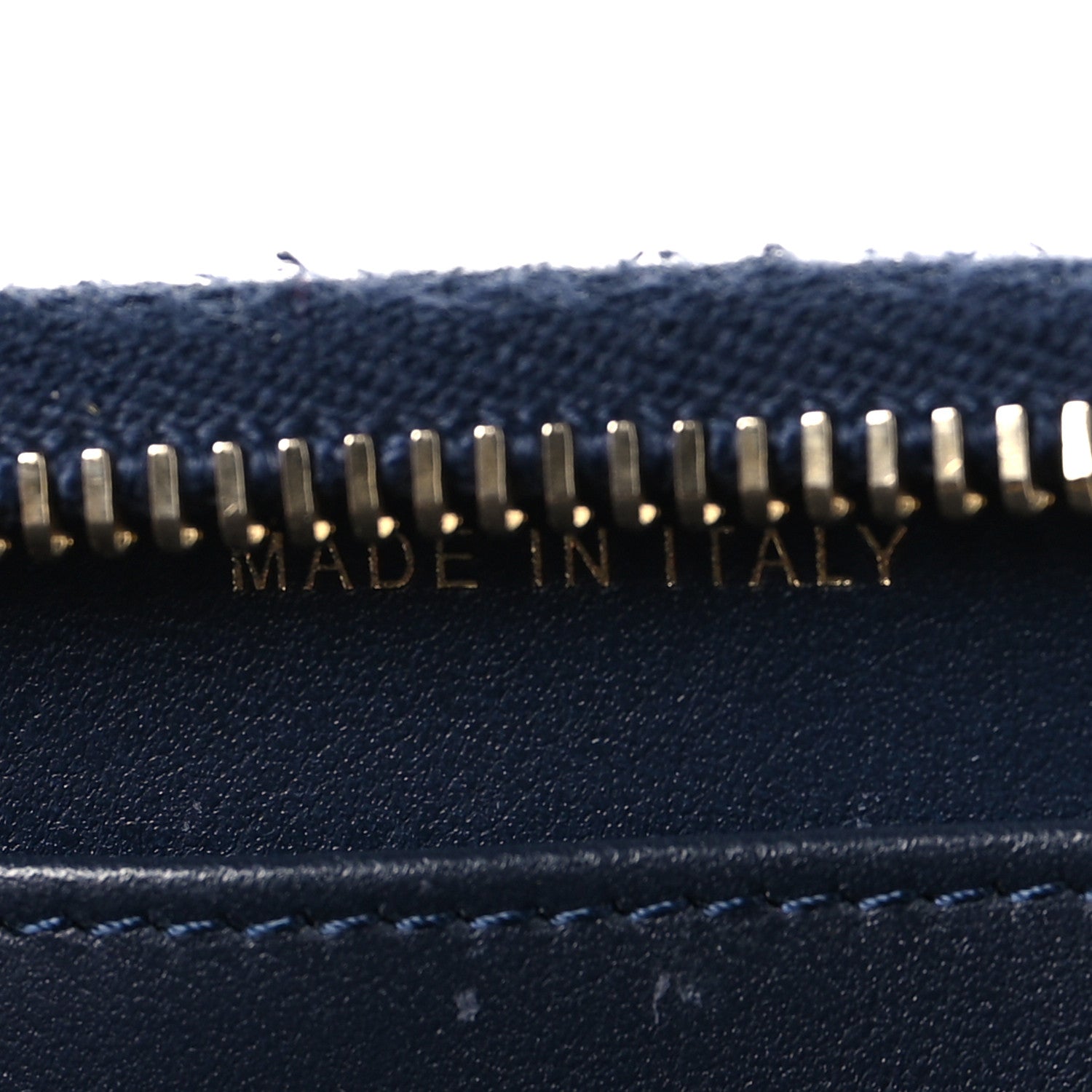 Chanel Caviar Quilted Filigree Zip Around Wallet Navy 9 of 10