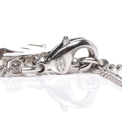 Chanel Crystal Timeless CC Necklace Silver 4 of 5