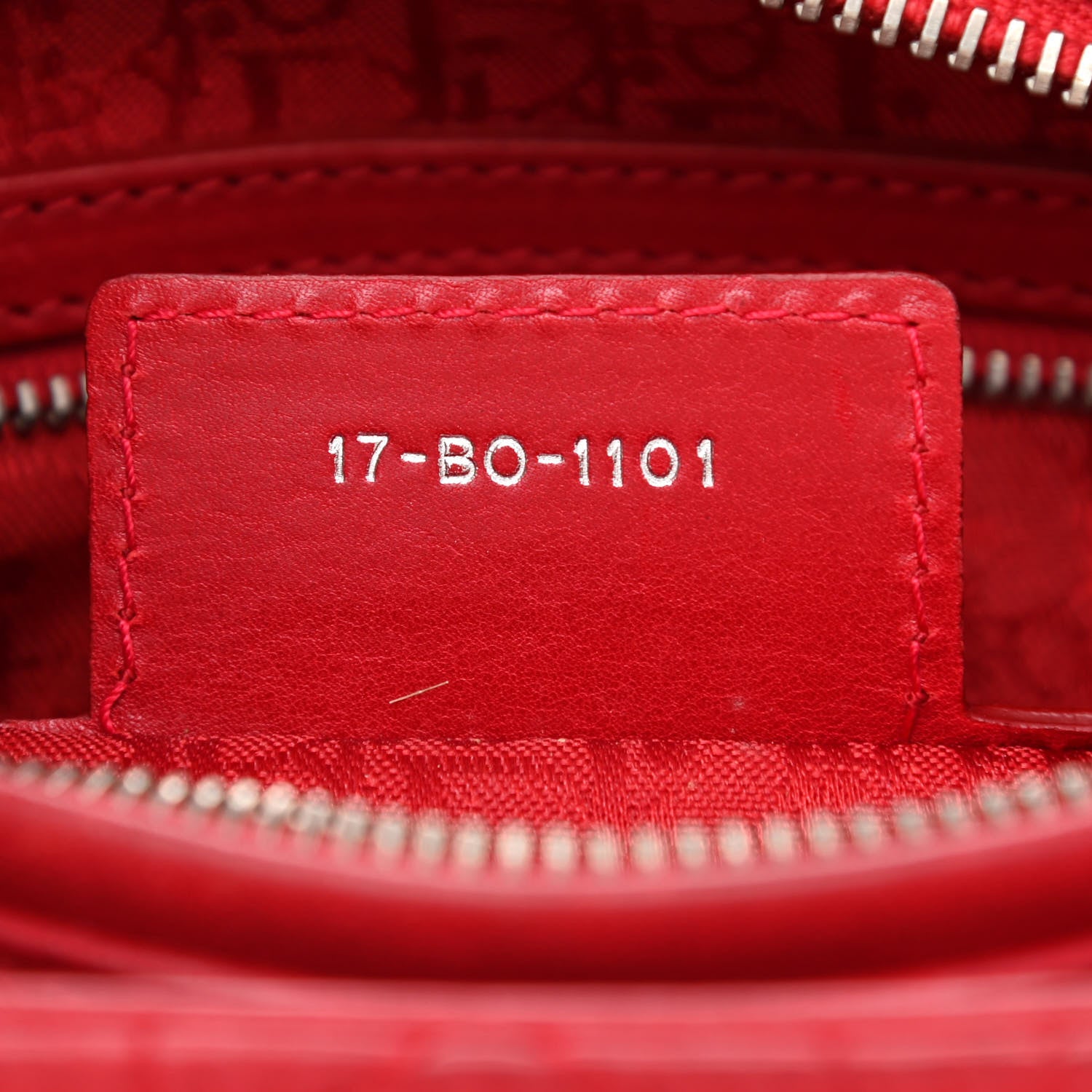 Christian Dior Lambskin Cannage Medium Lady Dior Red 7 of 10