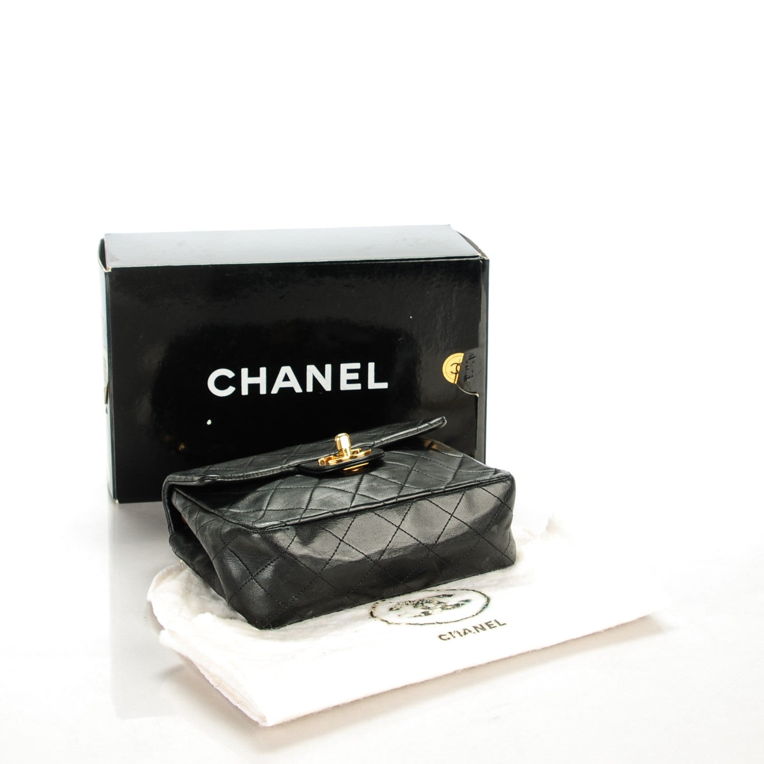 Chanel Lambskin Quilted Mini Square Flap Black 4 of 9