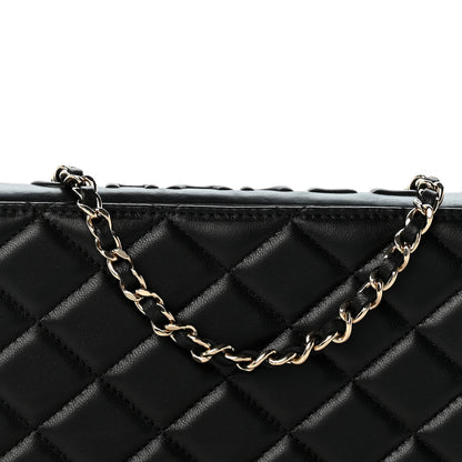 Chanel Lambskin Quilted Book Wallet On Chain WOC Black 9 of 12