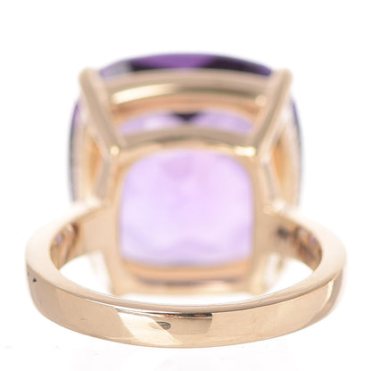 Tiffany 18K Yellow Gold Amethyst Sparklers Cocktail Ring 48 4.25 4 of 6