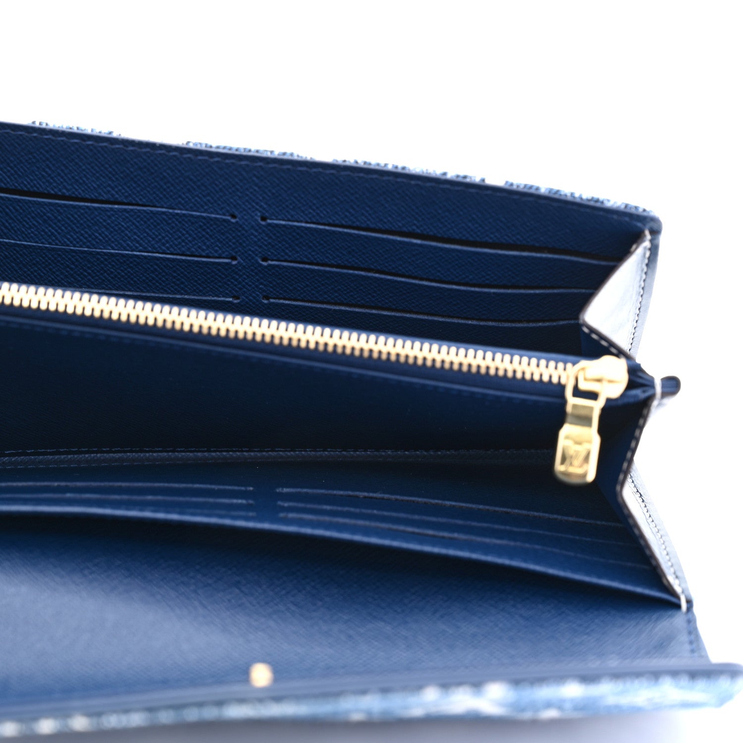 Louis Vuitton Monogram Jacquard Denim Sarah Wallet Bleu 4 of 8