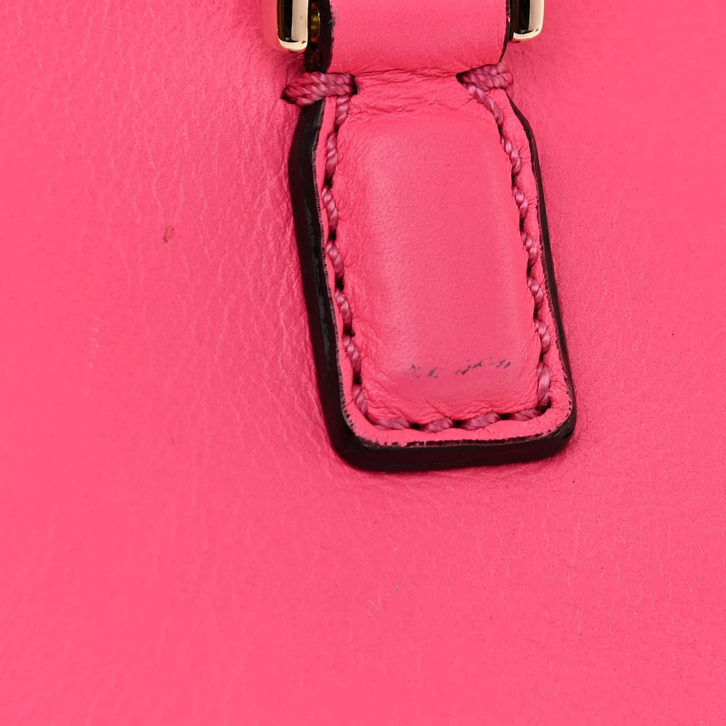 Vitello Small Rockstud Double Handle Tote Fuxia Fluo