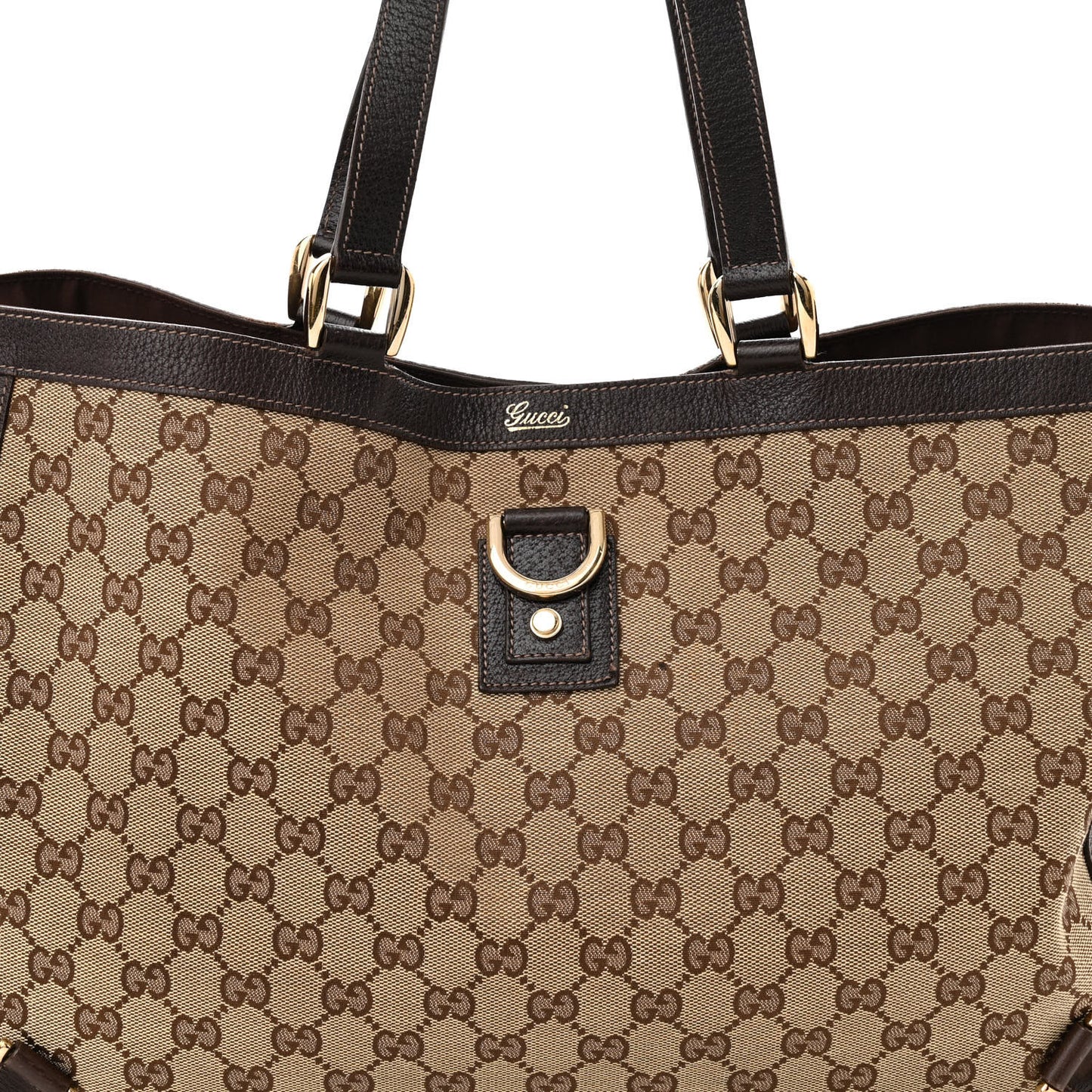 Monogram Large Abbey Tote Dark Brown