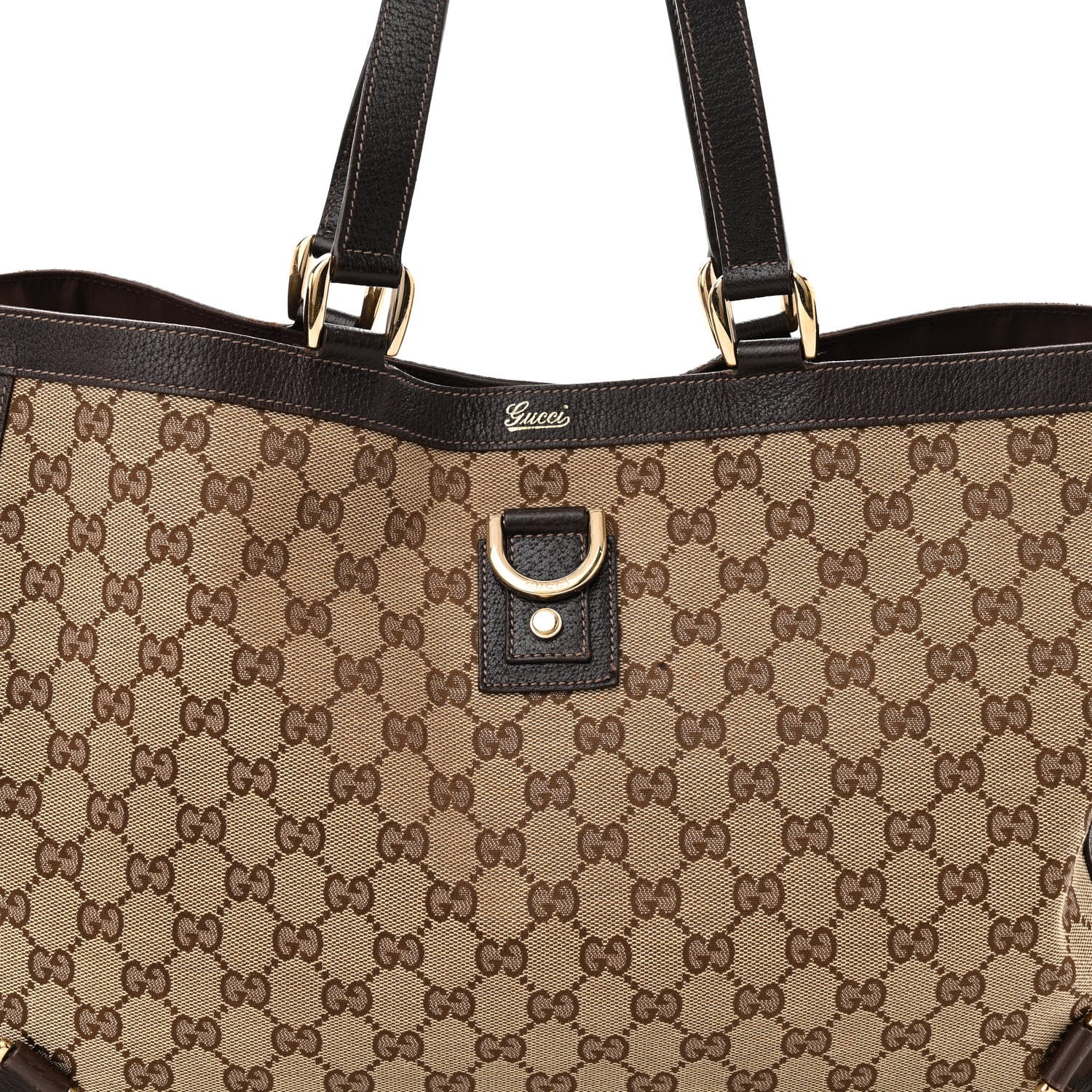 Gucci Monogram Large Abbey Tote Dark Brown 8 of 13