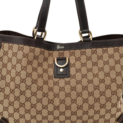 Gucci Monogram Large Abbey Tote Dark Brown 8 of 13