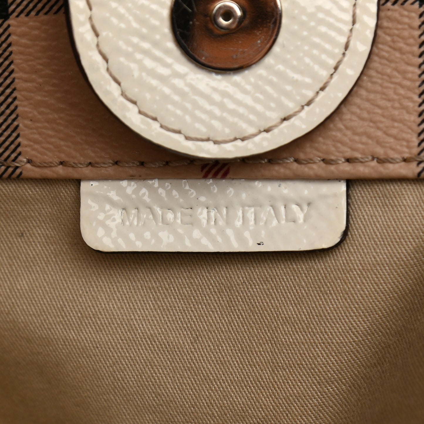 Haymarket Check Small Canterbury Tote White