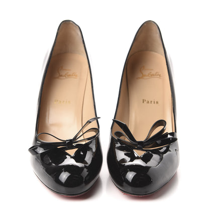 Christian Louboutin Patent Vinodo Bow 85 Pumps 40.5 Black 2 of 12