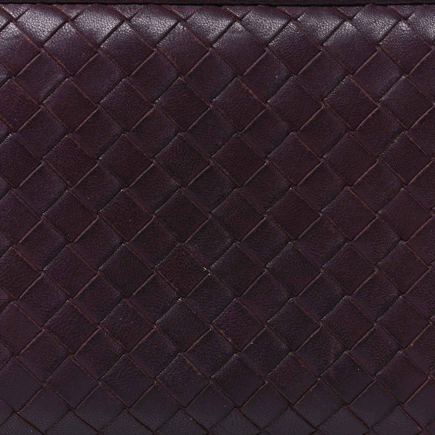 Nappa Intrecciato Zip Around Wallet Aubergine
