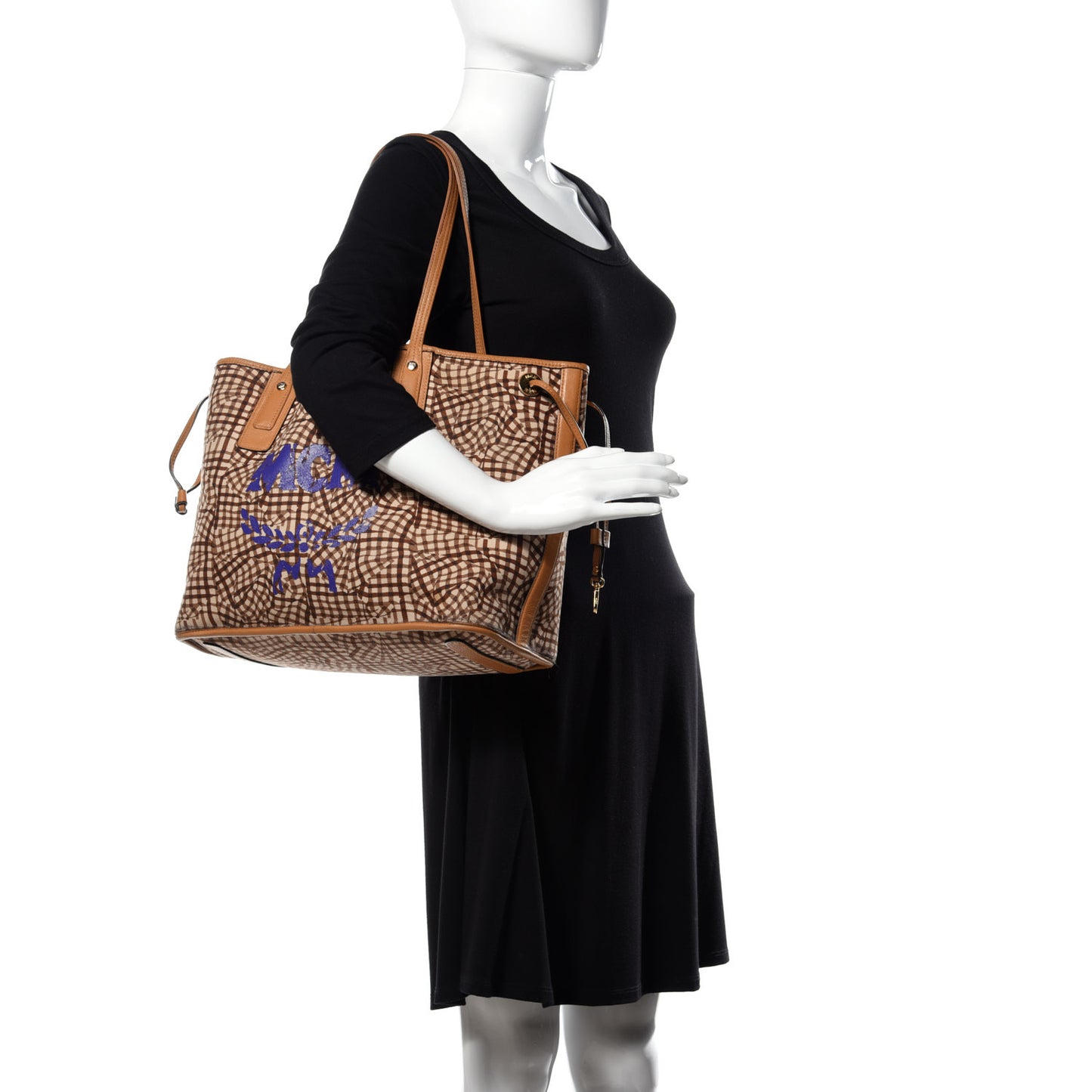 Visetos Medium Liz Reversible Shopper Tote Cognac