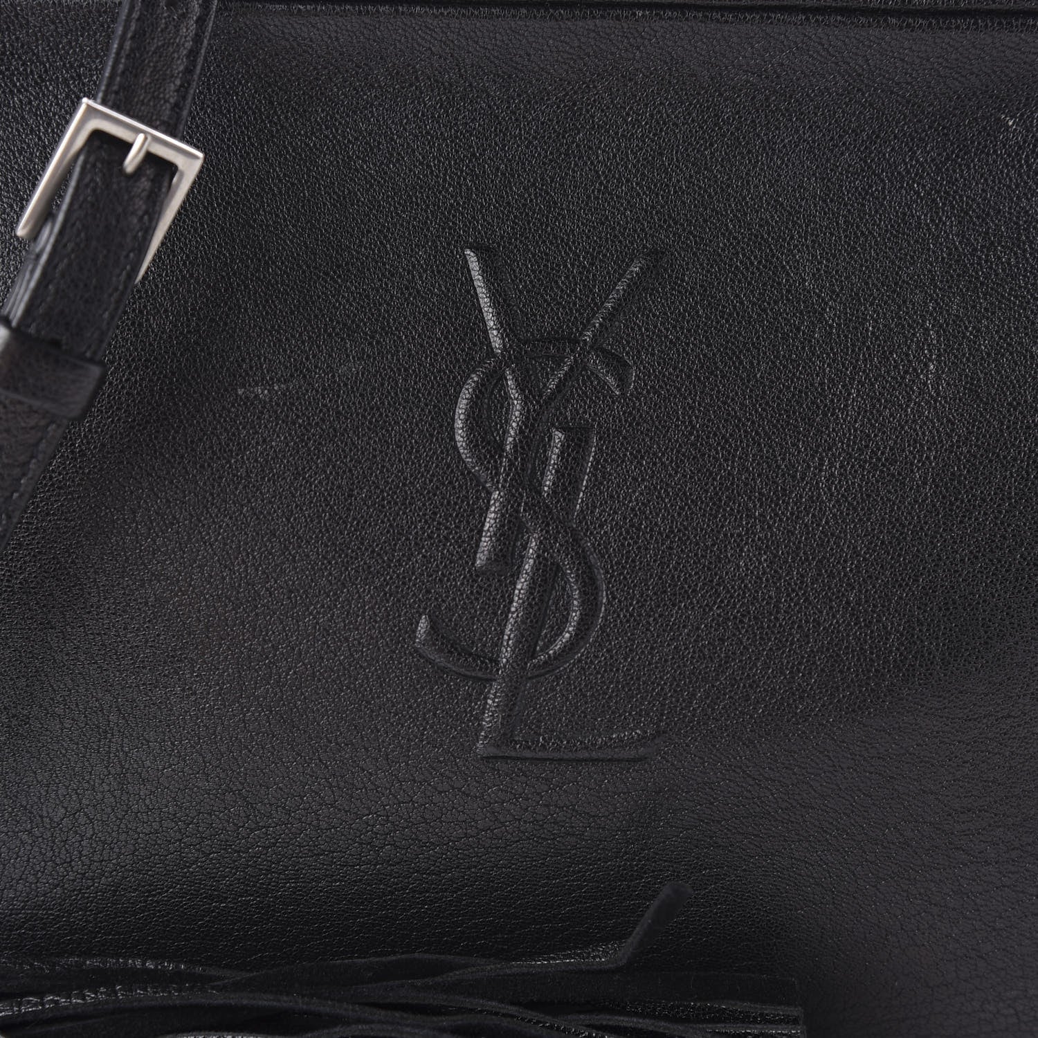 Saint Laurent Lambskin Monogram Small Lou Camera Bag Black 9 of 10
