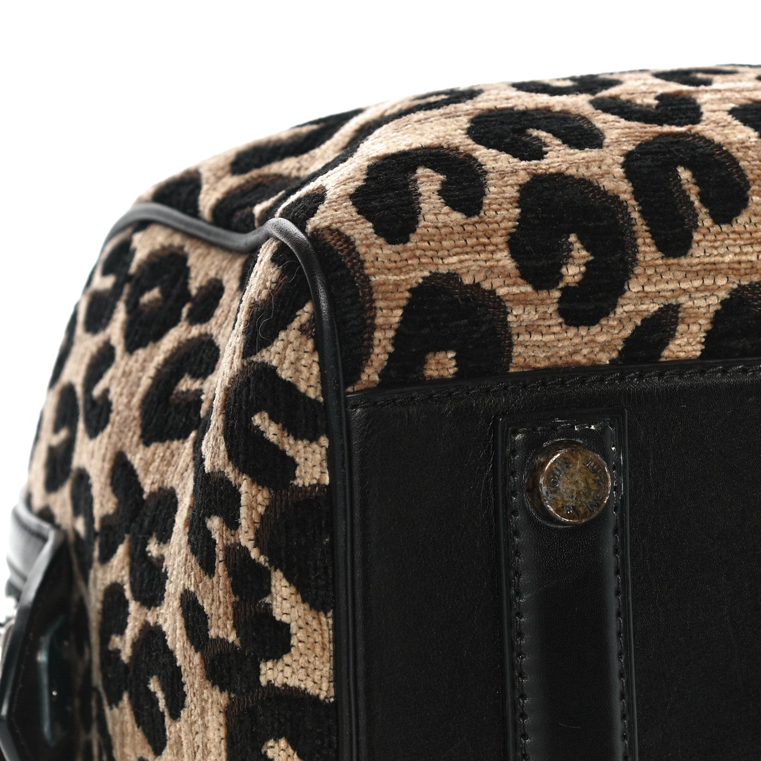 Louis Vuitton Jacquard Velvet Leopard Print Stephen Sprouse Speedy 8 of 15