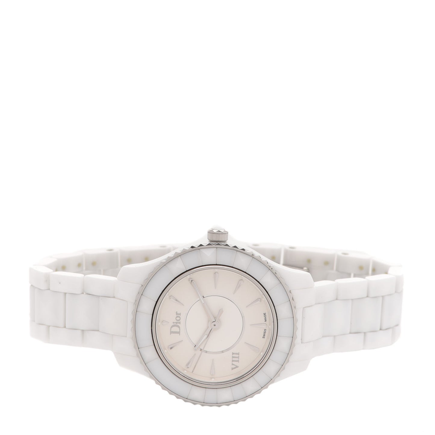 Stainless Steel Ceramic 33mm Dior VIII Quartz Watch White
