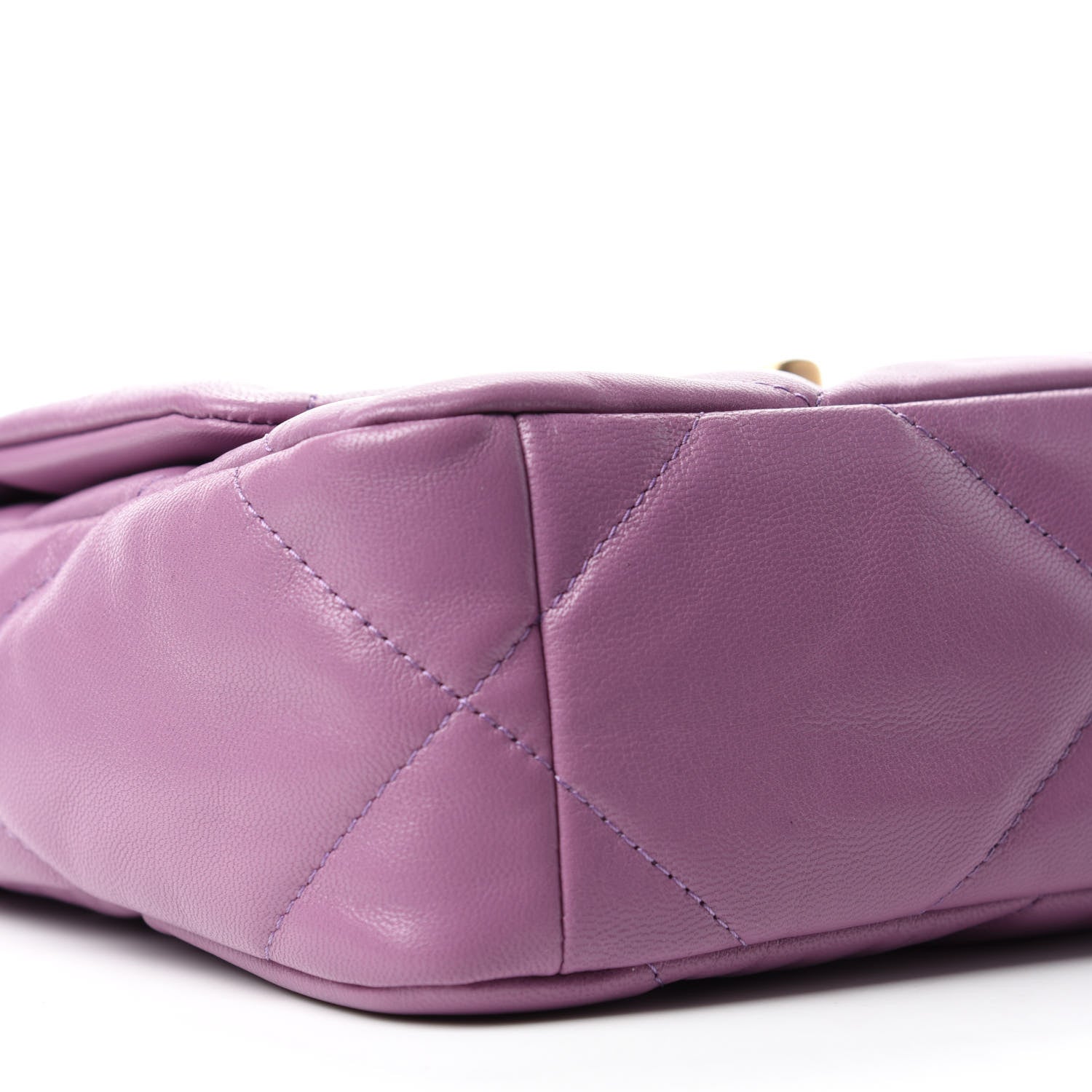 Chanel Goatskin Quilted Medium 19 Flap Violet Purple 6 of 11