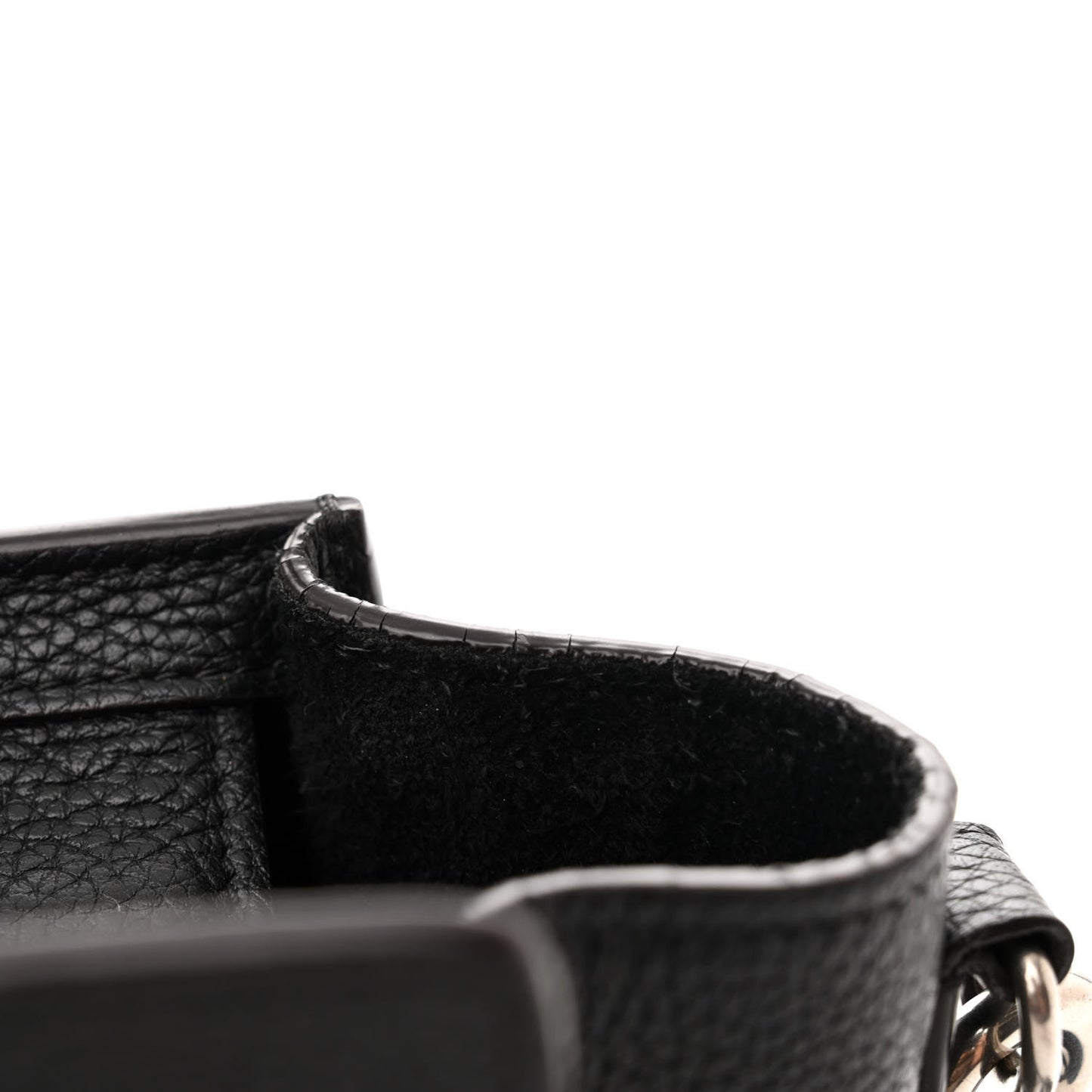 Drummed Calfskin Nano Luggage Black