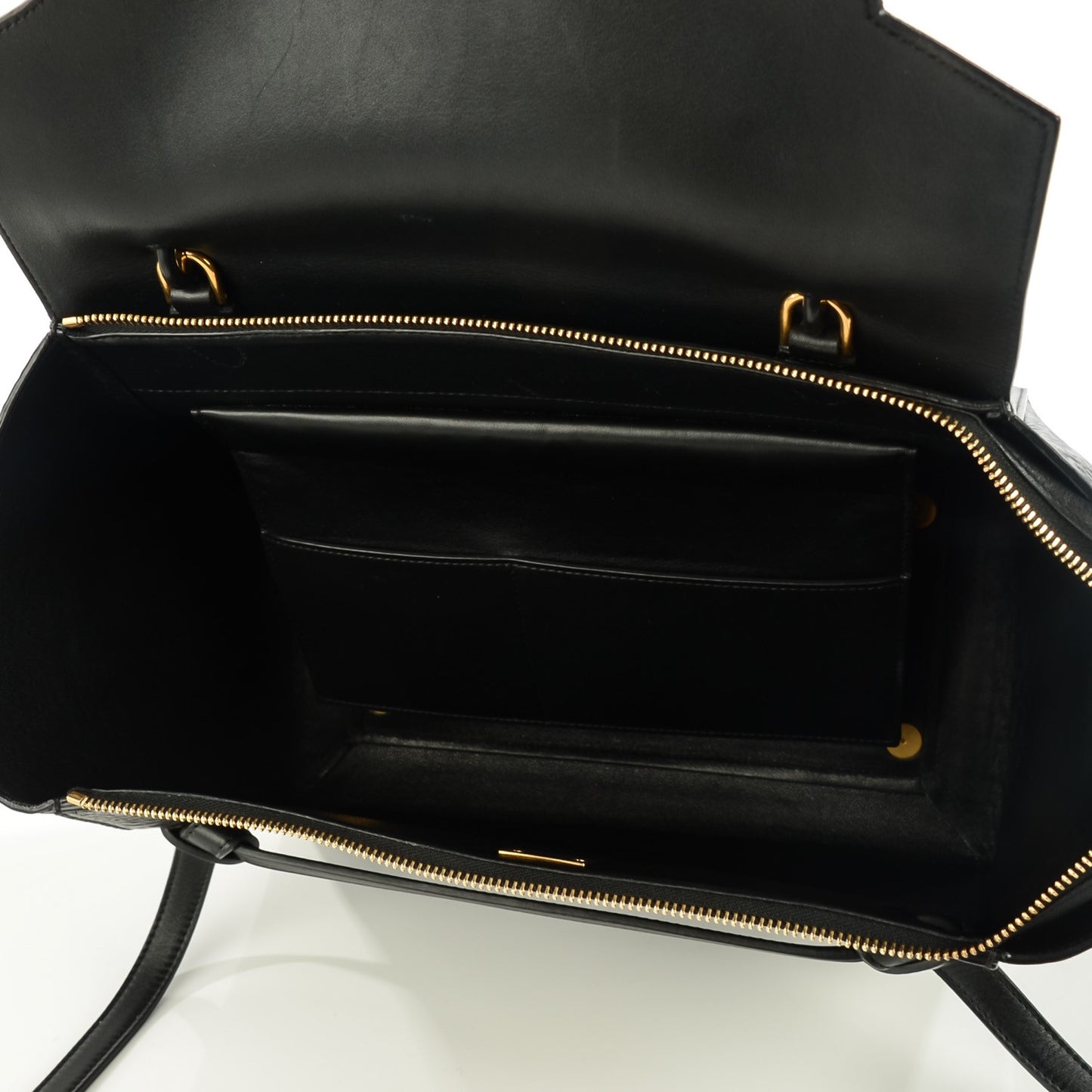Calfskin Astrakhan Embossed Small Belt Bag Black