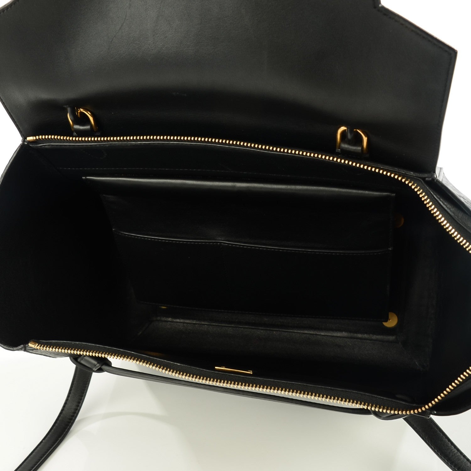 Celine Calfskin Astrakhan Embossed Small Belt Bag Black 9 of 9