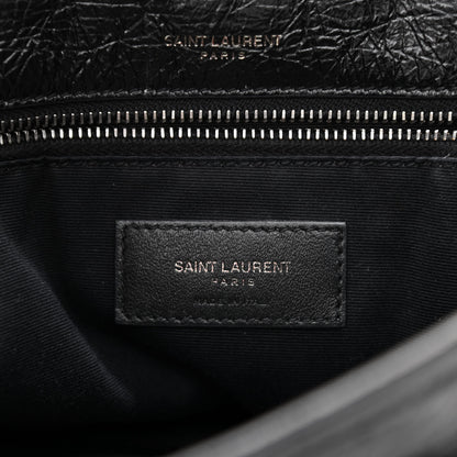 Saint Laurent Crinkled Calfskin Matelasse Monogram Medium Niki Chain Satchel Black 6 of 8