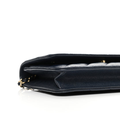 Chanel Caviar Quilted Wallet On Chain WOC Navy Blue 10 of 12