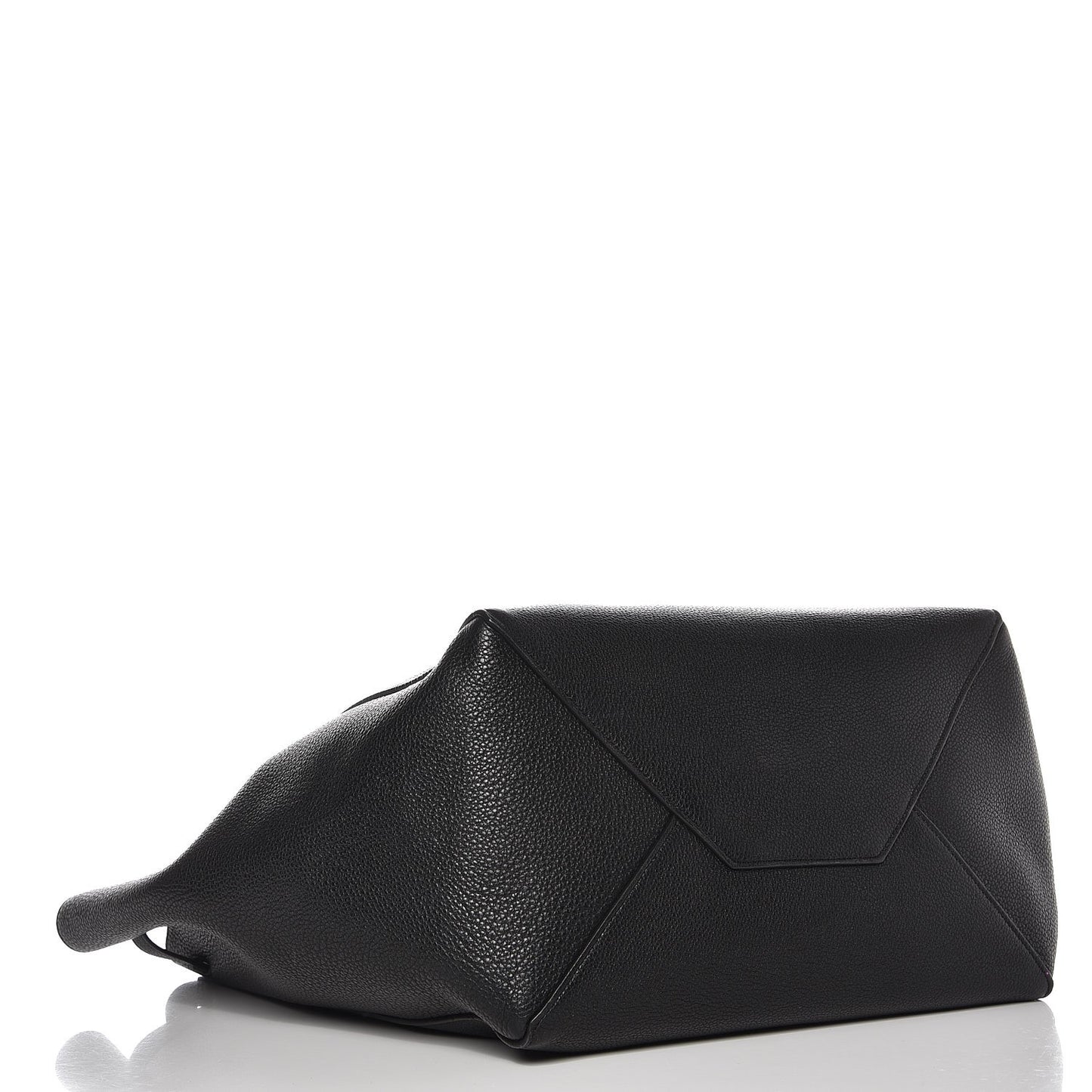 Soft Grained Calfskin Small Belt Cabas Phantom Black