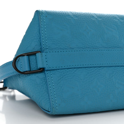 Louis Vuitton Taurillon Monogram Triangle Messenger Turquoise 9 of 11