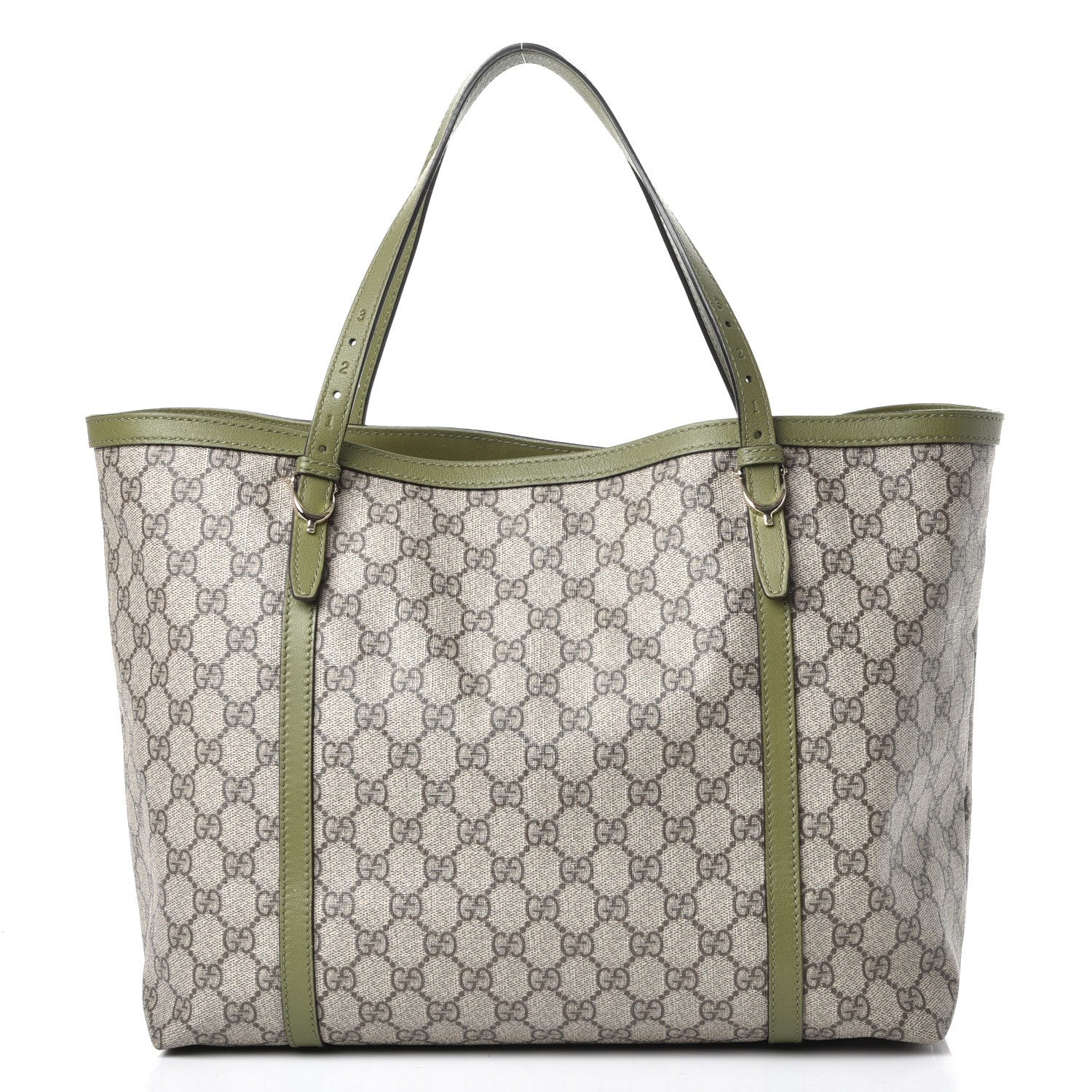 Gucci GG Supreme Monogram Medium Nice Tote Green 1 of 7