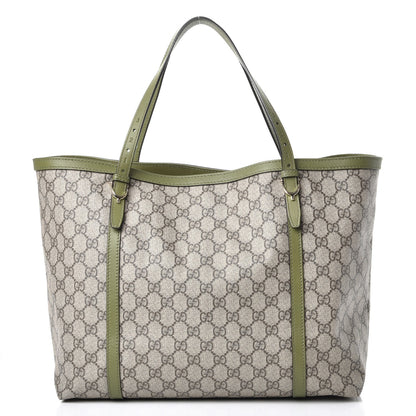 Gucci GG Supreme Monogram Medium Nice Tote Green 1 of 7