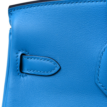 Hermes Swift Birkin 25 Bleu Frida 10 of 11