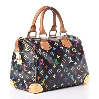 Louis Vuitton Monogram Multicolor Speedy 30 Black 3 of 16