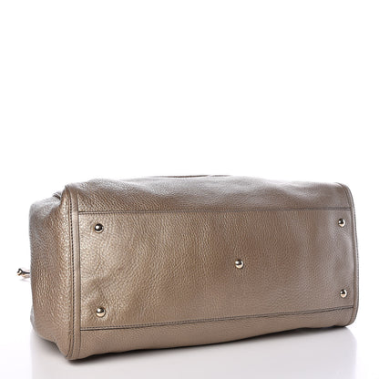 Gucci Metallic Pebbled Calfskin Large Soho Shoulder Bag Golden Beige 4 of 15