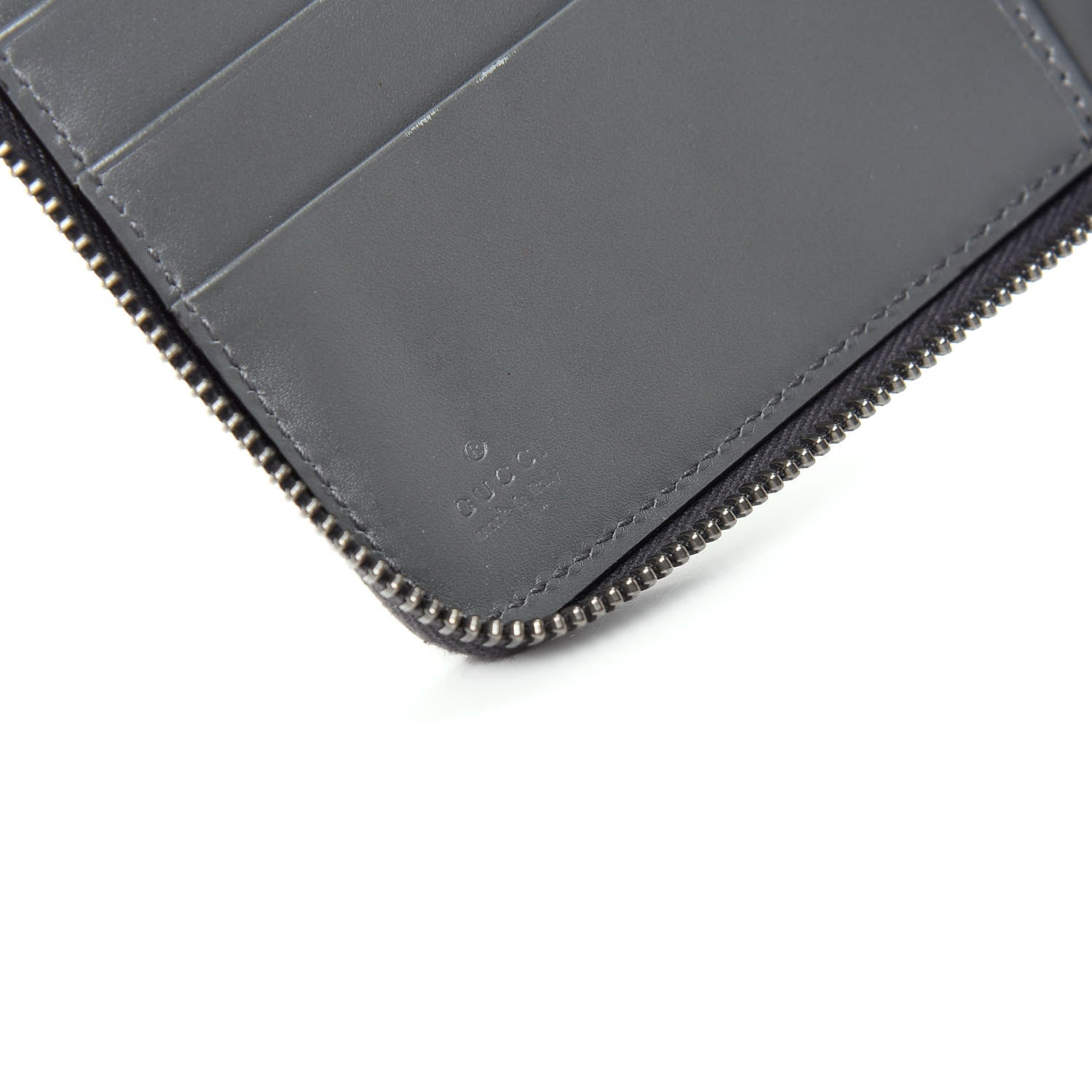 Gucci Guccissima Signature Zip Around Organizer Wallet Grey 6 of 8