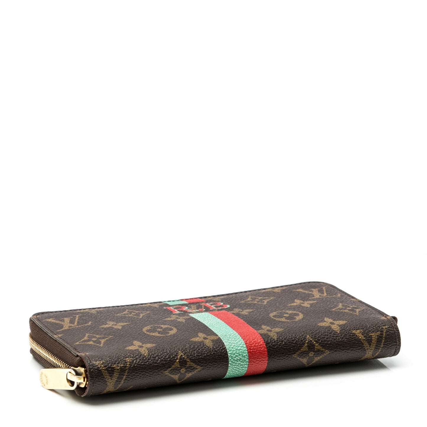 Mon Monogram Zippy Wallet Vert Clair Rouge