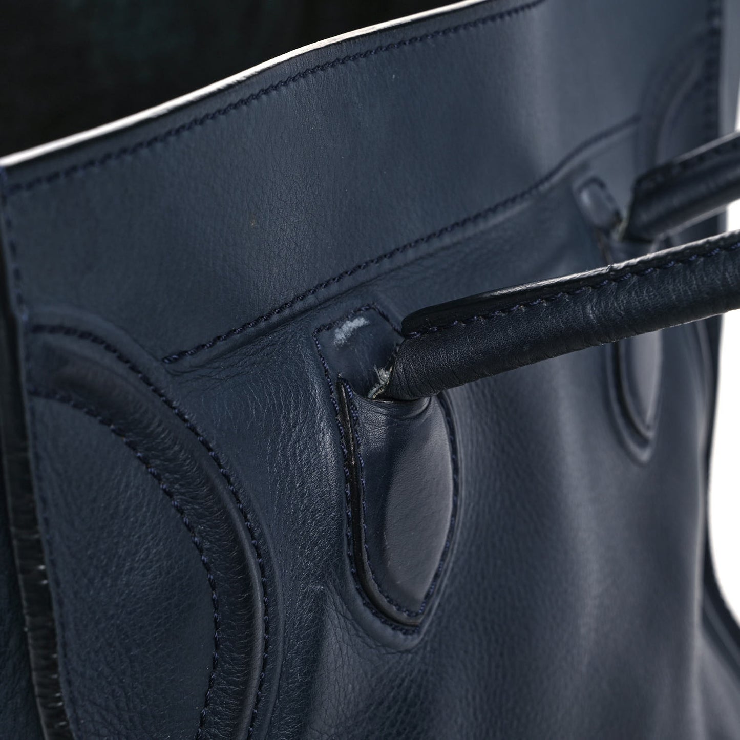 Grained Calfskin Medium Phantom Luggage Indigo