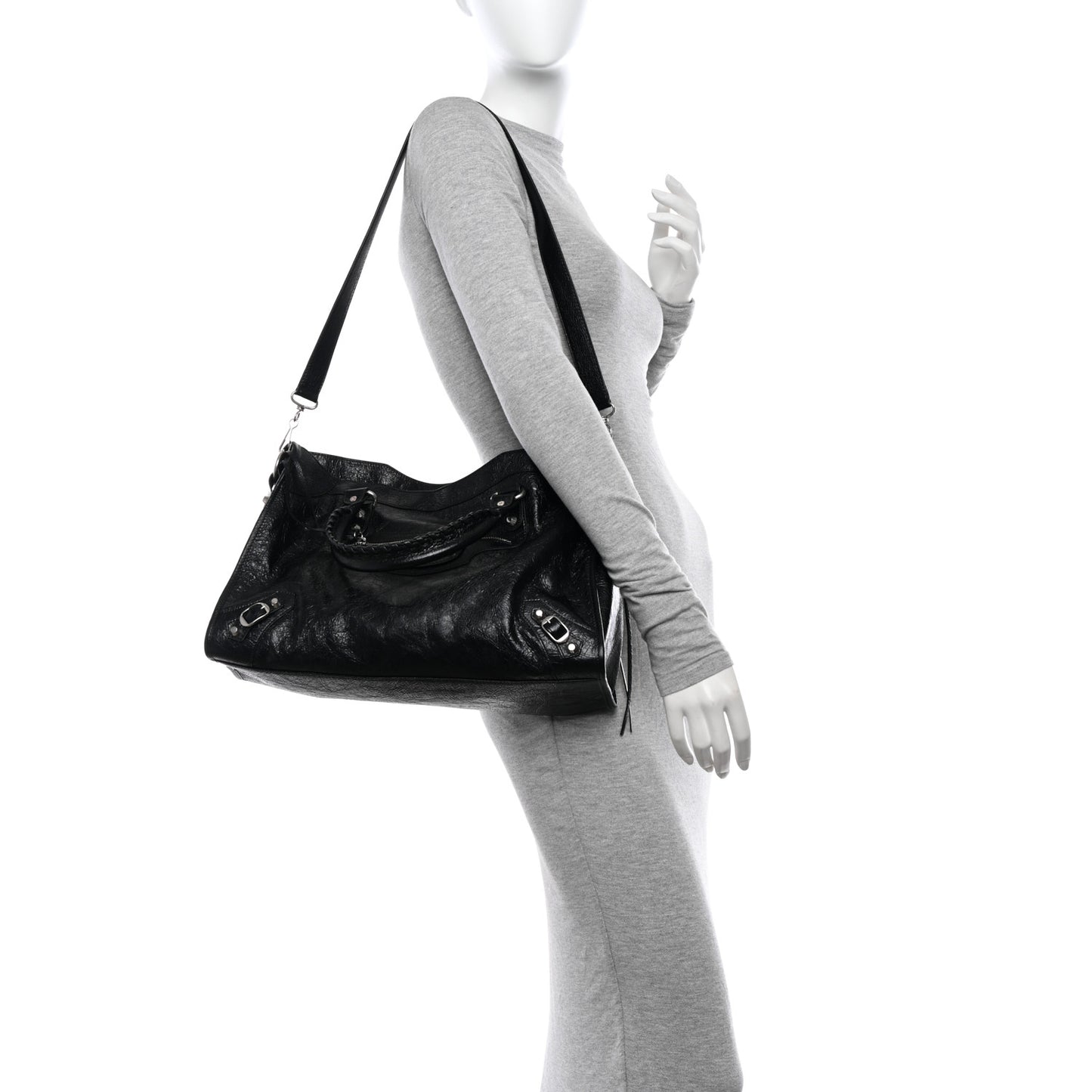 Agneau Arena Silver Hardware Medium Le City Black