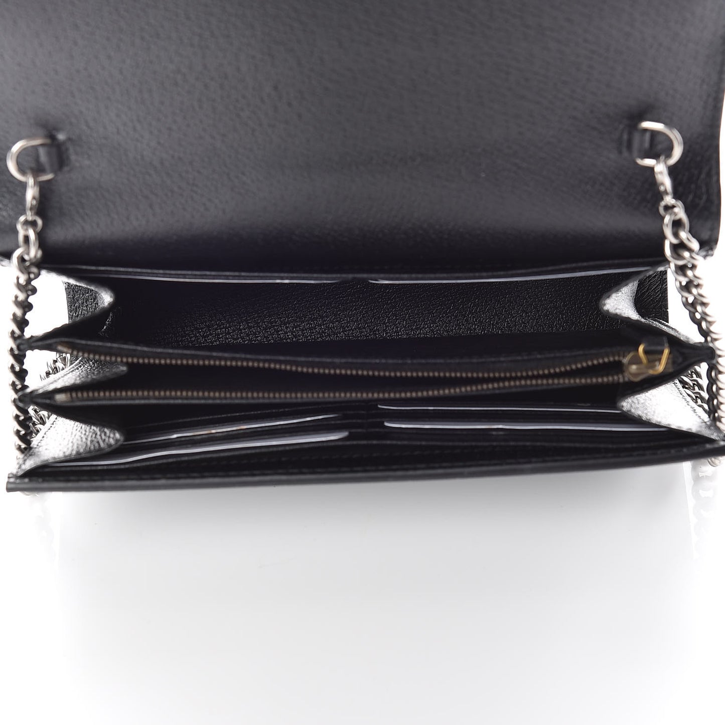 Calfskin Web Mini Dionysus Chain Wallet Black