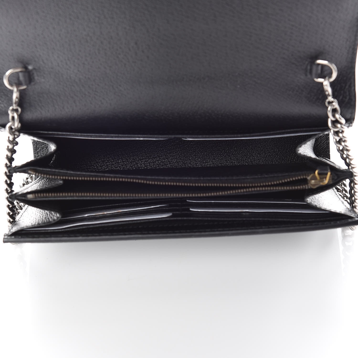 Gucci Calfskin Web Mini Dionysus Chain Wallet Black 5 of 10