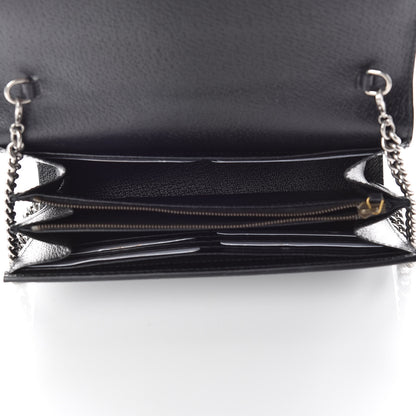 Gucci Calfskin Web Mini Dionysus Chain Wallet Black 5 of 10