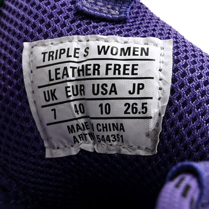 Balenciaga Fabric Mesh Clear Sole Womens Triple S Sneakers 40 Purple 6 of 7