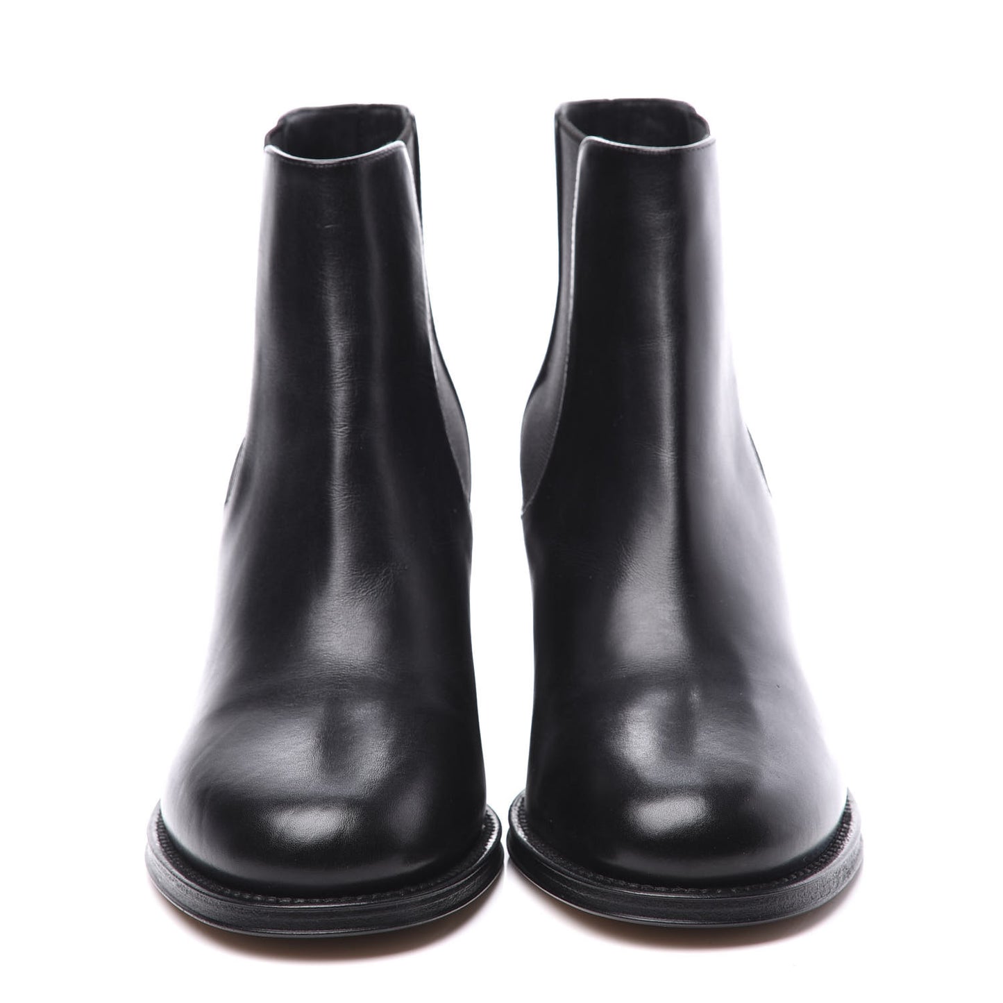 Calfskin Short Boots 36.5 Black
