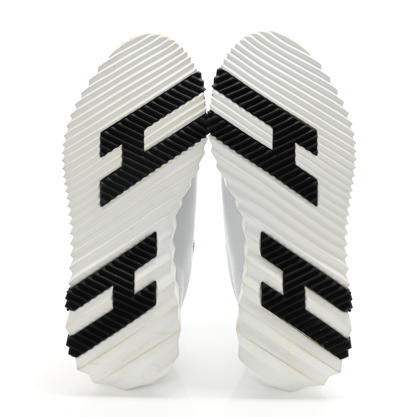Goatskin Suede Goatskin Bouncing Sneakers 35 White Black