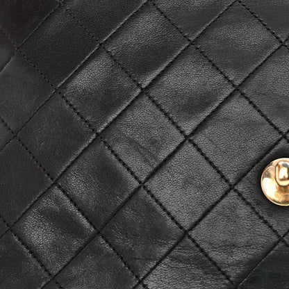 Chanel Lambskin Diamond Stitch Envelope Single Flap Black 16 of 23