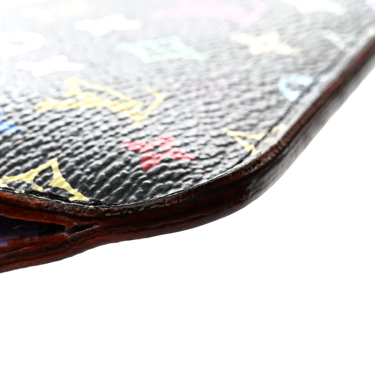 Louis Vuitton Monogram Multicolor Key Pouch Black Violet 7 of 8